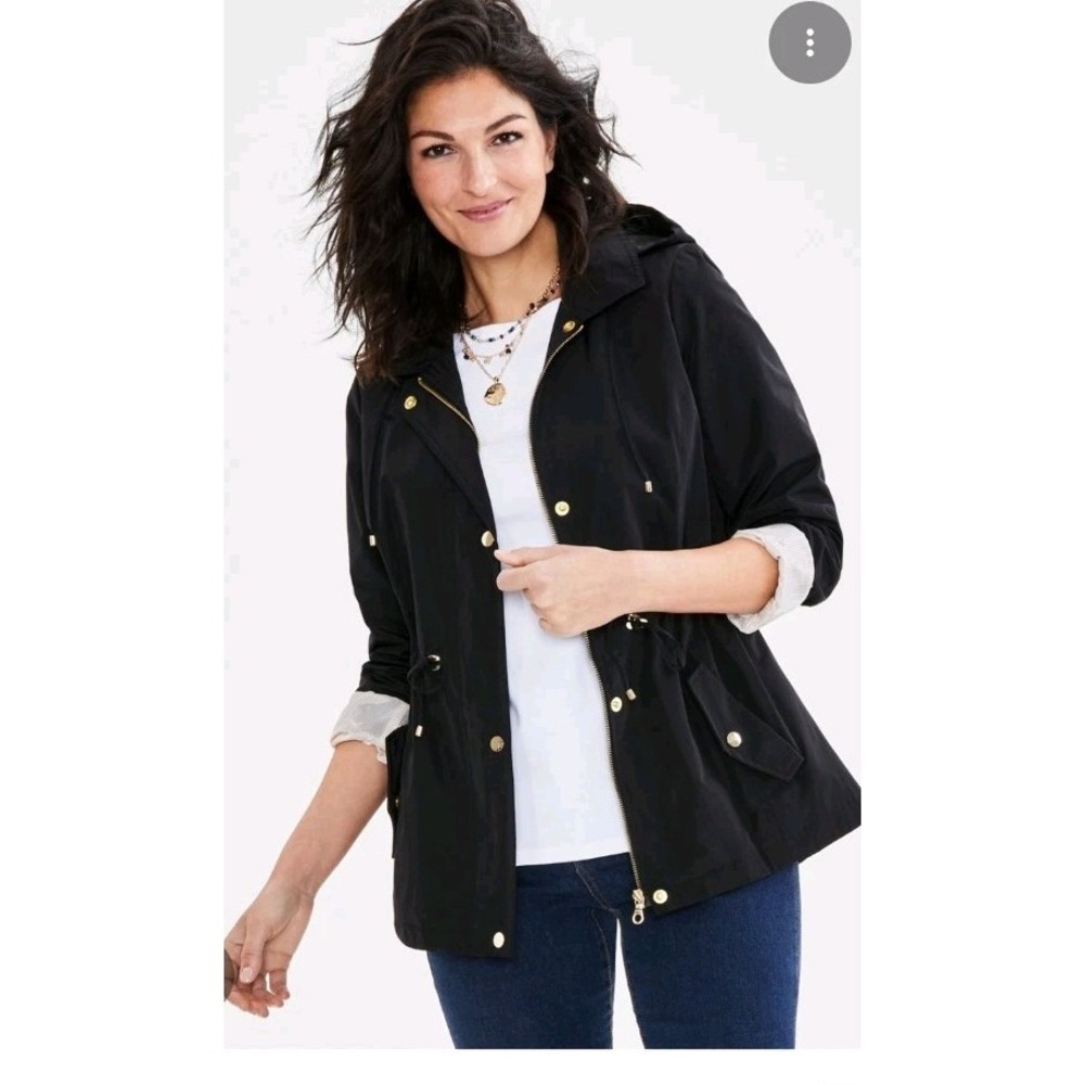 NWT Style & Co Women's Black Anorak Drawstring Jacket Sz XL